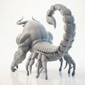 Mô hình sinh vật lai Bọ Cạp - Bò Tót in 3D (Scorpion Bull Hybrid) - Thumbnail 4