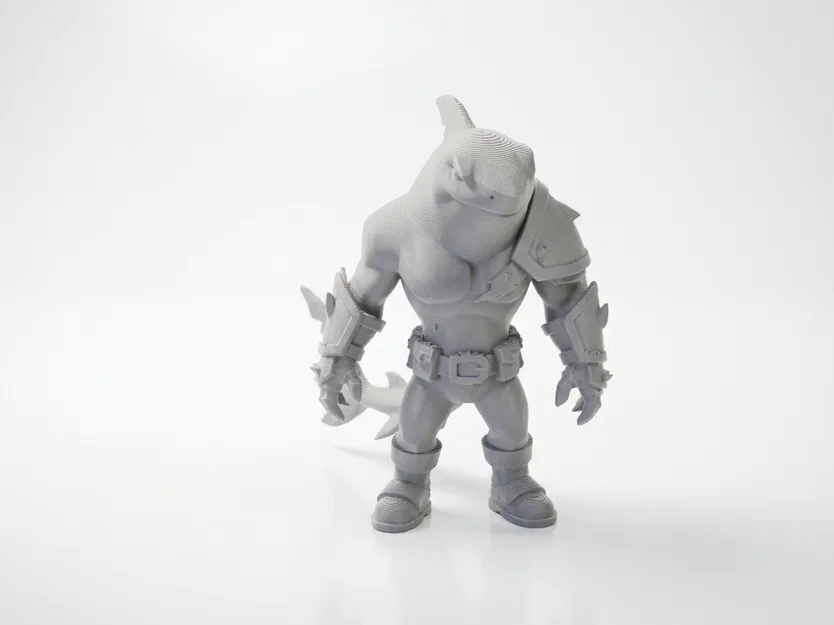 Mô Hình 3D Chiến Binh Cá Mập - Shark Man Warrior 3D Printable - Image 1
