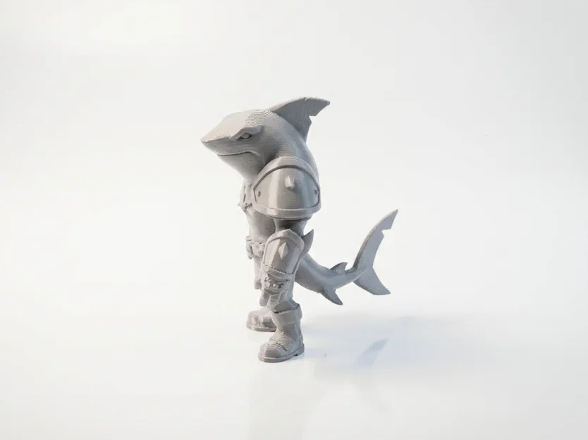 Mô Hình 3D Chiến Binh Cá Mập - Shark Man Warrior 3D Printable - Image 4