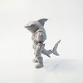 Mô Hình 3D Chiến Binh Cá Mập - Shark Man Warrior 3D Printable - Thumbnail 4