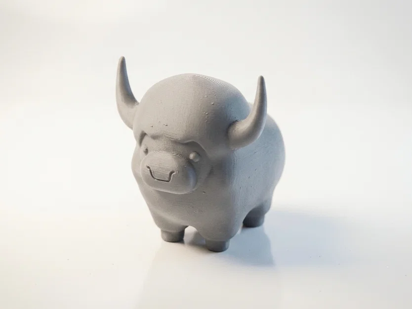 Mô hình chú bò tót dễ thương - Tượng 3D trang trí độc đáo - Image 1