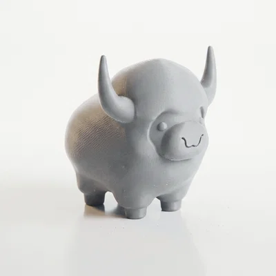 Mô hình chú bò tót dễ thương - Tượng 3D trang trí độc đáo