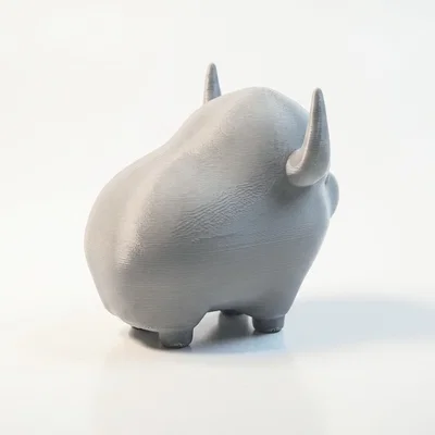 Mô hình chú bò tót dễ thương - Tượng 3D trang trí độc đáo