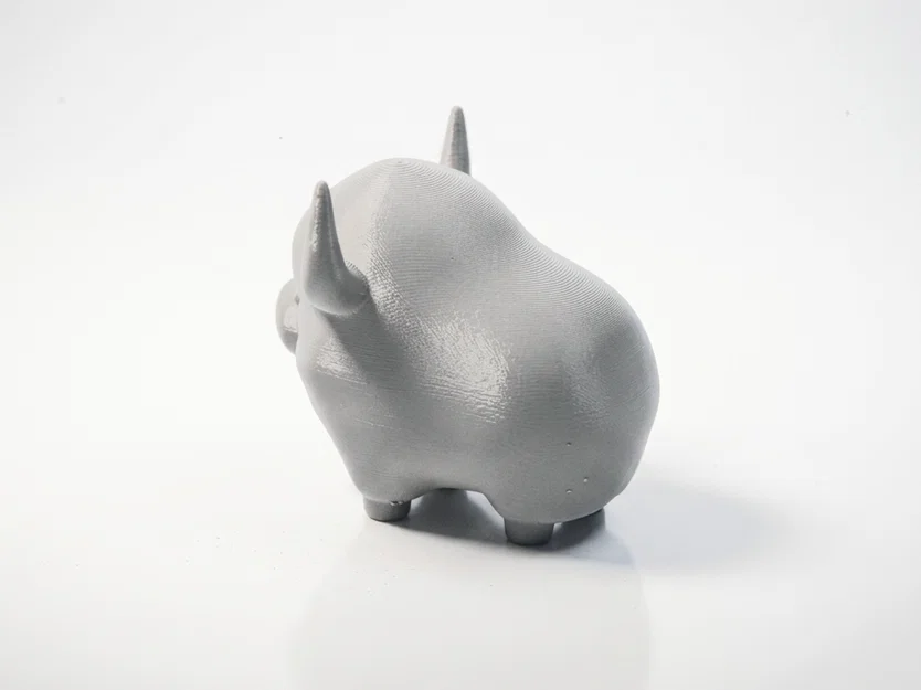 Mô hình chú bò tót dễ thương - Tượng 3D trang trí độc đáo - Image 4