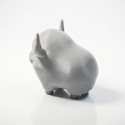 Mô hình chú bò tót dễ thương - Tượng 3D trang trí độc đáo