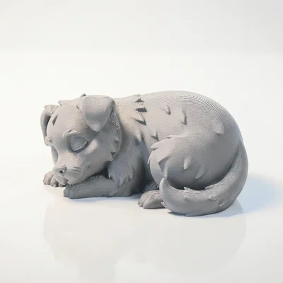 Mô hình tượng chú chó đang ngủ - File in 3D nghệ thuật