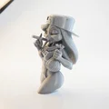 Mô hình 3D Bức tượng bán thân Thỏ hút thuốc - Đồ trang trí cá tính - Thumbnail 1