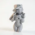 Mô hình 3D Bức tượng bán thân Thỏ hút thuốc - Đồ trang trí cá tính - Thumbnail 2