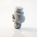 Mô hình 3D Bức tượng bán thân Thỏ hút thuốc - Đồ trang trí cá tính - Thumbnail 4