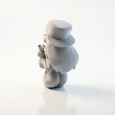 Mô hình 3D Bức tượng bán thân Thỏ hút thuốc - Đồ trang trí cá tính
