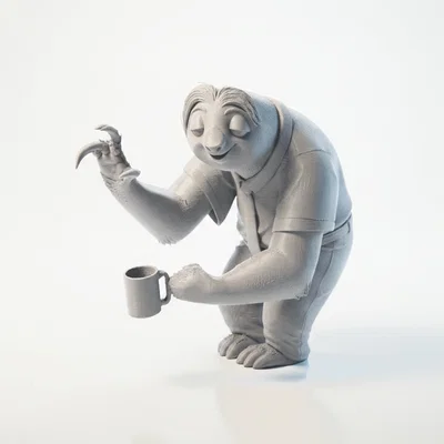 Mô hình chú lười (Sloth) - Tượng 3D dễ thương trang trí bàn làm việc