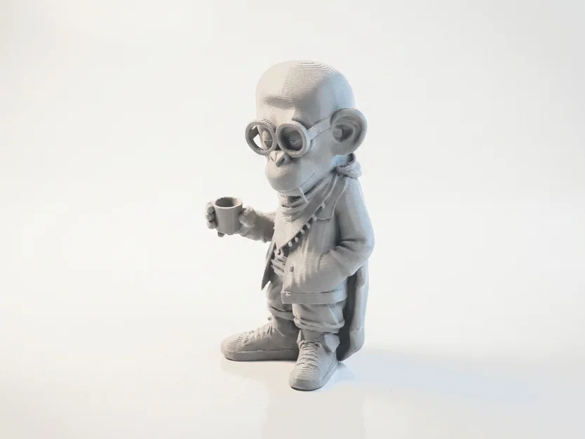 Mô hình chú khỉ hút thuốc 3D - Tượng trang trí bàn làm việc độc đáo - Image 1