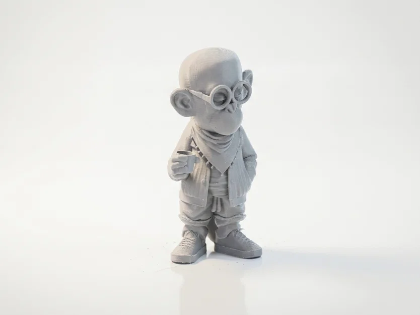 Mô hình chú khỉ hút thuốc 3D - Tượng trang trí bàn làm việc độc đáo - Image 2