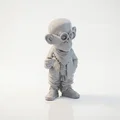 Mô hình chú khỉ hút thuốc 3D - Tượng trang trí bàn làm việc độc đáo - Thumbnail 2