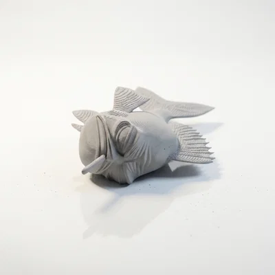 Mô hình tượng chú cá hút thuốc 3D