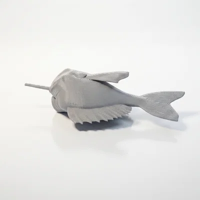 Mô hình tượng chú cá hút thuốc 3D