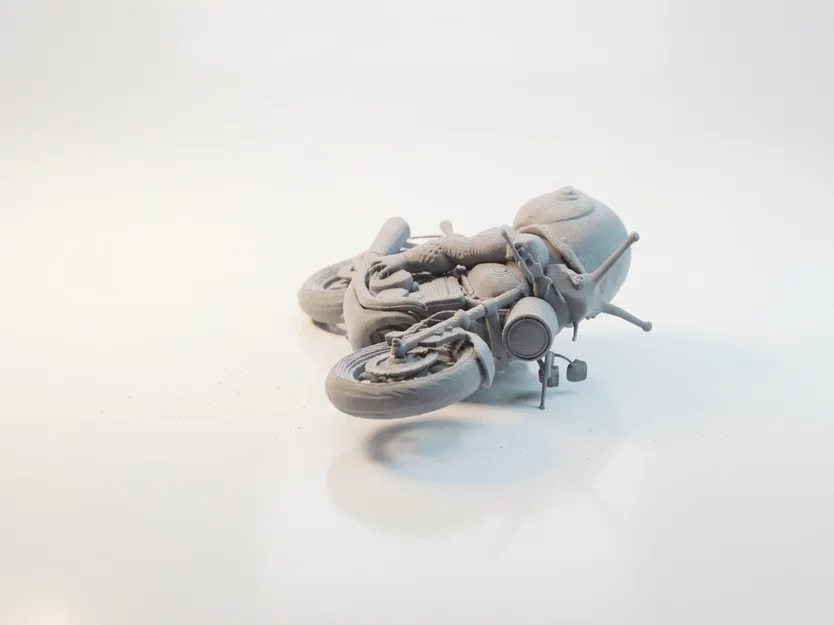 Mô hình ốc sên đi xe mô tô - Tượng điêu khắc 3D độc đáo - Image 1
