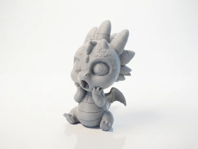 Mô hình rồng nhỏ ngạc nhiên in 3D (Surprised Dragon Figurine) - Image 1