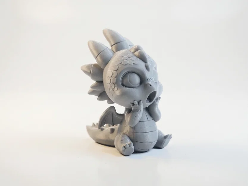 Mô hình rồng nhỏ ngạc nhiên in 3D (Surprised Dragon Figurine) - Image 2