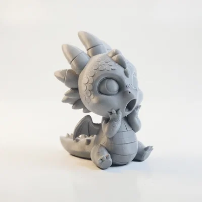 Mô hình rồng nhỏ ngạc nhiên in 3D (Surprised Dragon Figurine)