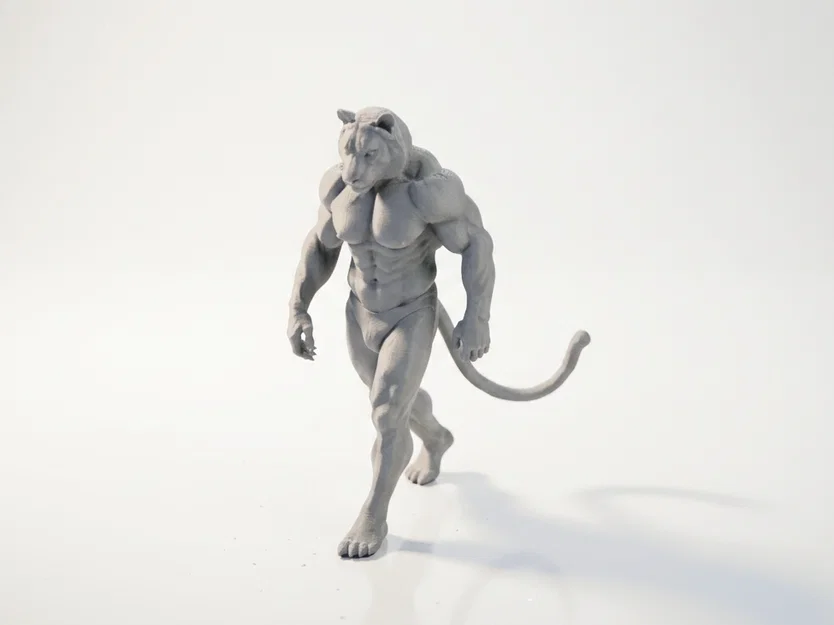 Mô hình 3D Chiến binh Hổ nhân hình có thể in ấn - Image 1
