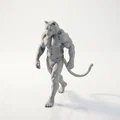 Mô hình 3D Chiến binh Hổ nhân hình có thể in ấn - Thumbnail 1