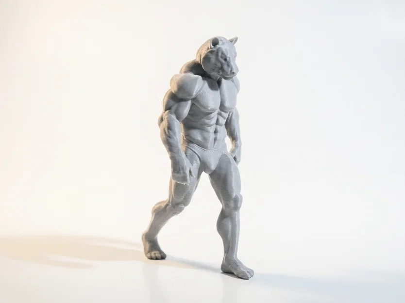 Mô hình 3D Chiến binh Hổ nhân hình có thể in ấn - Image 2