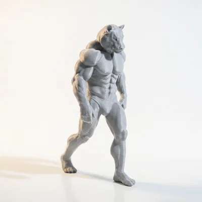Mô hình 3D Chiến binh Hổ nhân hình có thể in ấn
