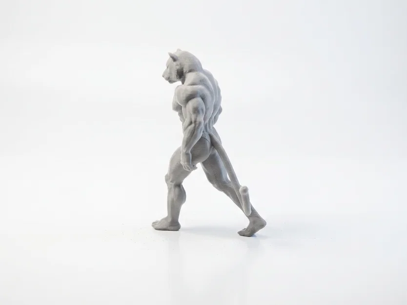 Mô hình 3D Chiến binh Hổ nhân hình có thể in ấn - Image 4