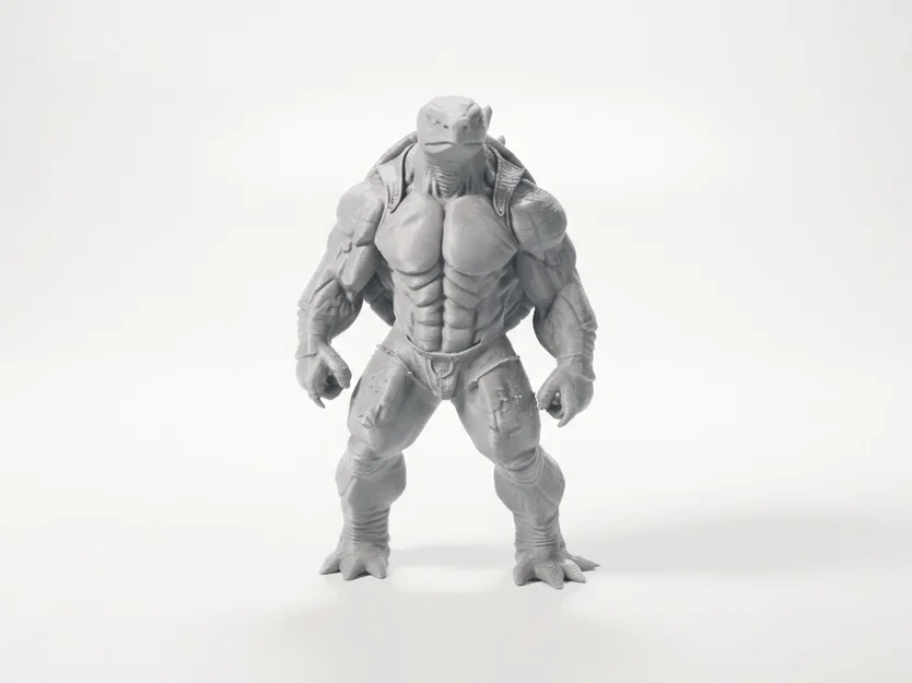 Mô Hình 3D Chiến Binh Rùa Fantasy - Image 1