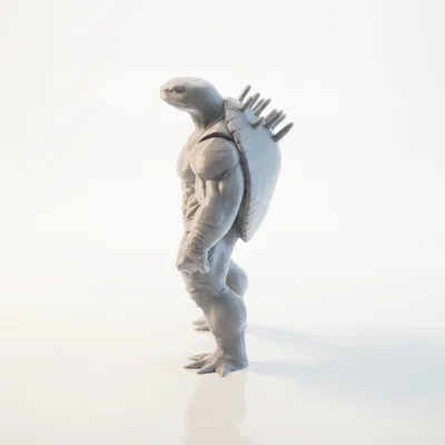 Mô Hình 3D Chiến Binh Rùa Fantasy