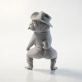 Mô hình chú cún Twerk vui nhộn - Tượng in 3D sưu tầm độc đáo - Thumbnail 1