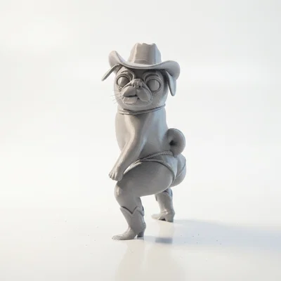Mô hình chú cún Twerk vui nhộn - Tượng in 3D sưu tầm độc đáo