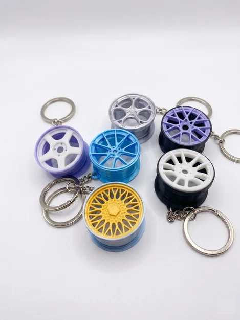Móc khóa bánh xe mini cực chân thực - Image 1