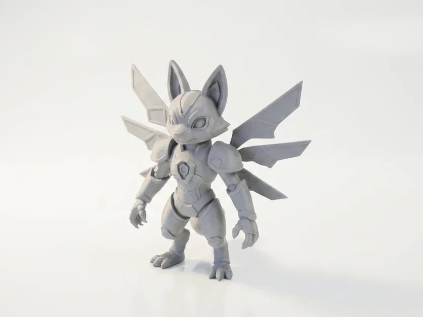 Mô Hình Tượng Cáo Bionic Có Cánh In 3D (Winged Bionic Fox Figurine) - Image 1