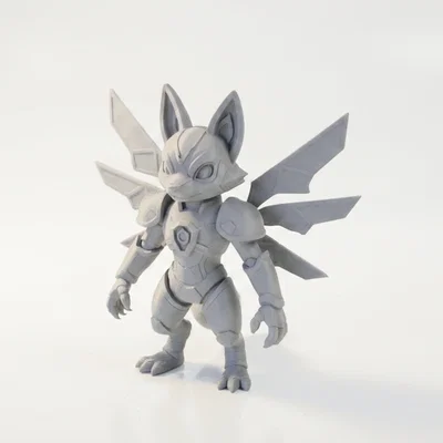 Mô Hình Tượng Cáo Bionic Có Cánh In 3D (Winged Bionic Fox Figurine)