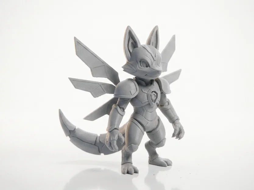 Mô Hình Tượng Cáo Bionic Có Cánh In 3D (Winged Bionic Fox Figurine) - Image 2