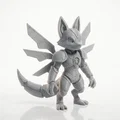Mô Hình Tượng Cáo Bionic Có Cánh In 3D (Winged Bionic Fox Figurine) - Thumbnail 2