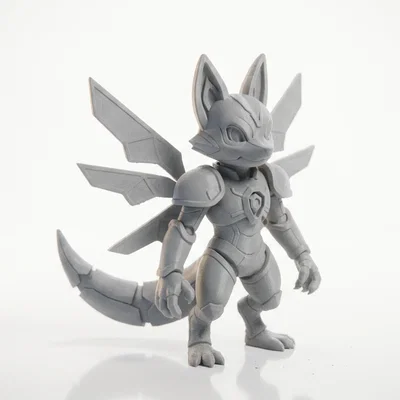 Mô Hình Tượng Cáo Bionic Có Cánh In 3D (Winged Bionic Fox Figurine)