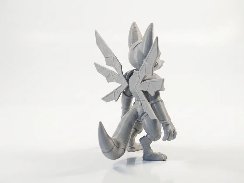 Mô Hình Tượng Cáo Bionic Có Cánh In 3D (Winged Bionic Fox Figurine) - Image 3