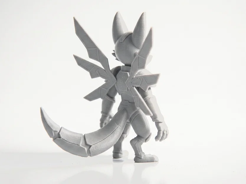 Mô Hình Tượng Cáo Bionic Có Cánh In 3D (Winged Bionic Fox Figurine) - Image 4