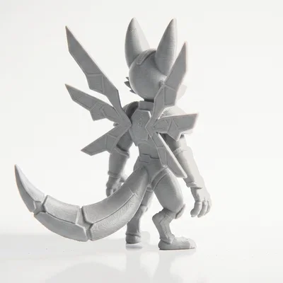 Mô Hình Tượng Cáo Bionic Có Cánh In 3D (Winged Bionic Fox Figurine)