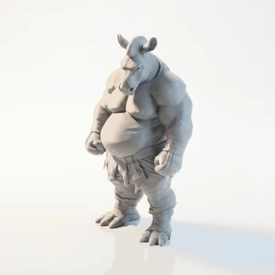 Mô hình 3D Chiến binh Ngựa vằn - Zebra Man Warrior Figurine
