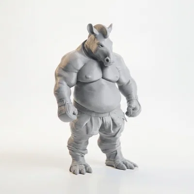 Mô hình 3D Chiến binh Ngựa vằn - Zebra Man Warrior Figurine