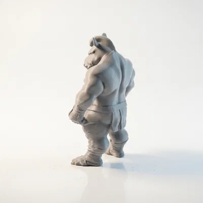 Mô hình 3D Chiến binh Ngựa vằn - Zebra Man Warrior Figurine