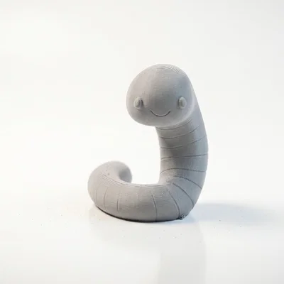 Mô hình tượng trang trí chú giun đất 3D Printable