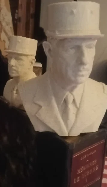 Tượng bán thân Charles De Gaulle - Mô hình 3D lịch sử để bàn - Image 1