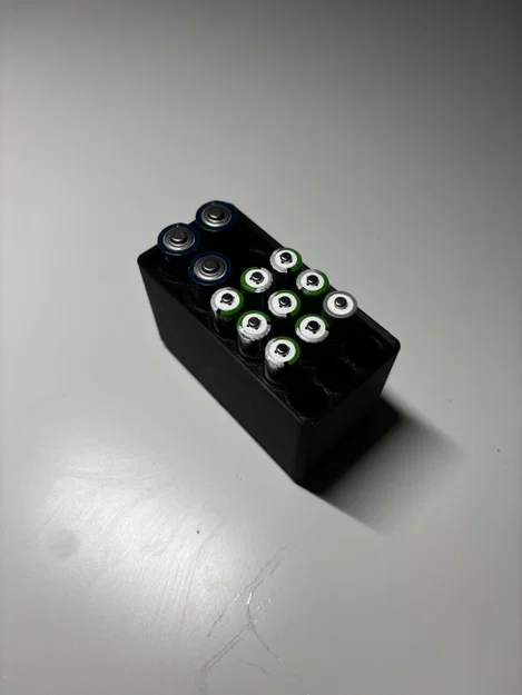 Khay Đựng Pin Gridfinity – 4 Pin AA & 12 Pin AAA - Image 1