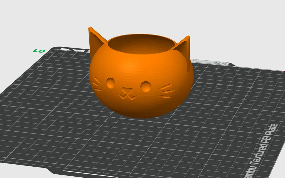 Chậu cây hình mèo Kawaii 3D dễ thương có lỗ thoát nước - Image 4