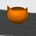Chậu cây hình mèo Kawaii 3D dễ thương có lỗ thoát nước - Thumbnail 4